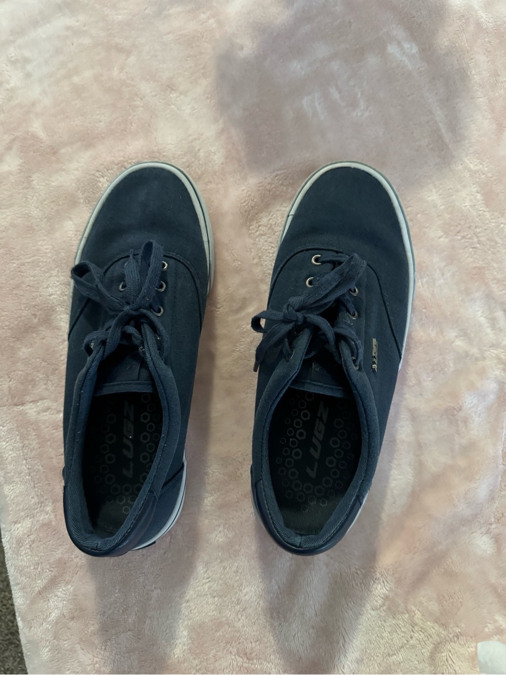 Lugz womenNavy Canvas Low-Top Sneaker with White Trim